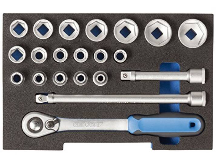 GEDORE 1100 CT1-19 dopsleutelset 1/2 inch in 1/2 L-Boxx 136 module, 1 stuk
