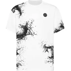PLEIN SPORT Kurzarm-Rundhals-T-Shirt SPLASH, Größe L in Weiß 01