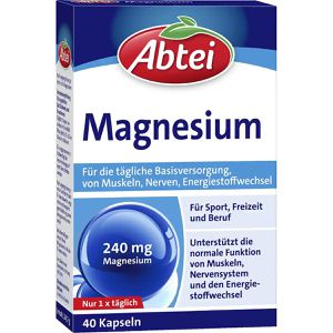 Abtei Magnesium 40 Kapseln, Magnesiumoxid, 240mg