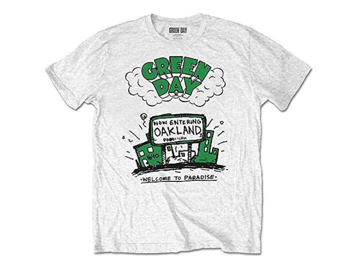 Green Day Heren Welcome To Paradise T-Shirt Wit