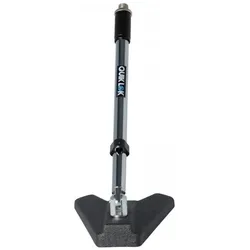 Quik Lok A/114 CH Asta Corta con Base in Acciaio, Mikrofonständer, Silber