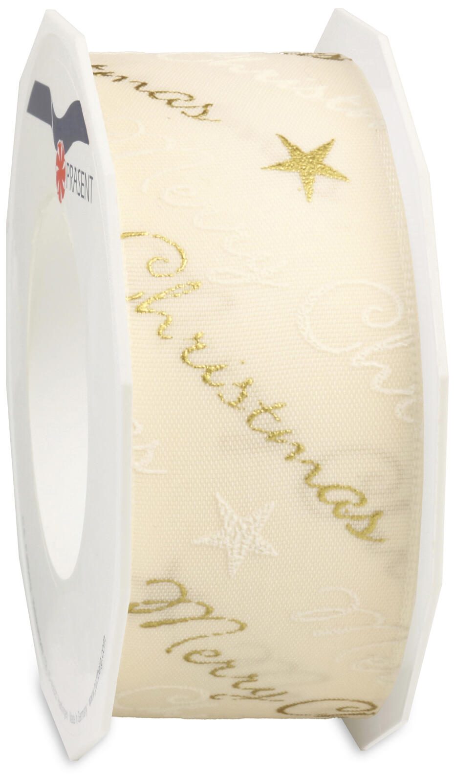 PRÄSENT Geschenkband matt creme 40,0 mm x 20,0 m 7074020004
