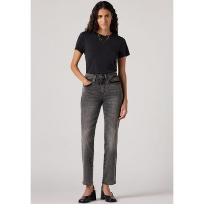 Straight-Jeans PROFILE, Damen, Gr. 27, Länge 32, grau (foggy views), Denim/Jeans, Obermaterial: 81% Baumwolle, 18% Polyester, 1% Elasthan, straight fit lang, Jeans Straight-Jeans