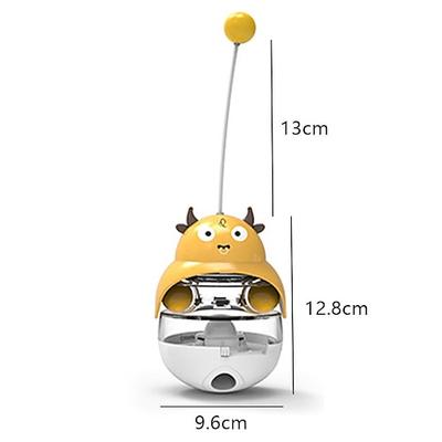 Futterball, interaktiver Katzenfutterautomat – Katzenfutter-Süßigkeiten-Spielzeug, Futterball mit langsamer Futterausgabe, fördert die Intelligenz, 360°-Drehung, langsame Futterverteilung