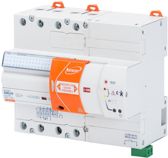 Gewiss Disjoncteur différentiel FI 63A/30mA 4 pôles GW90923 (GW90923)