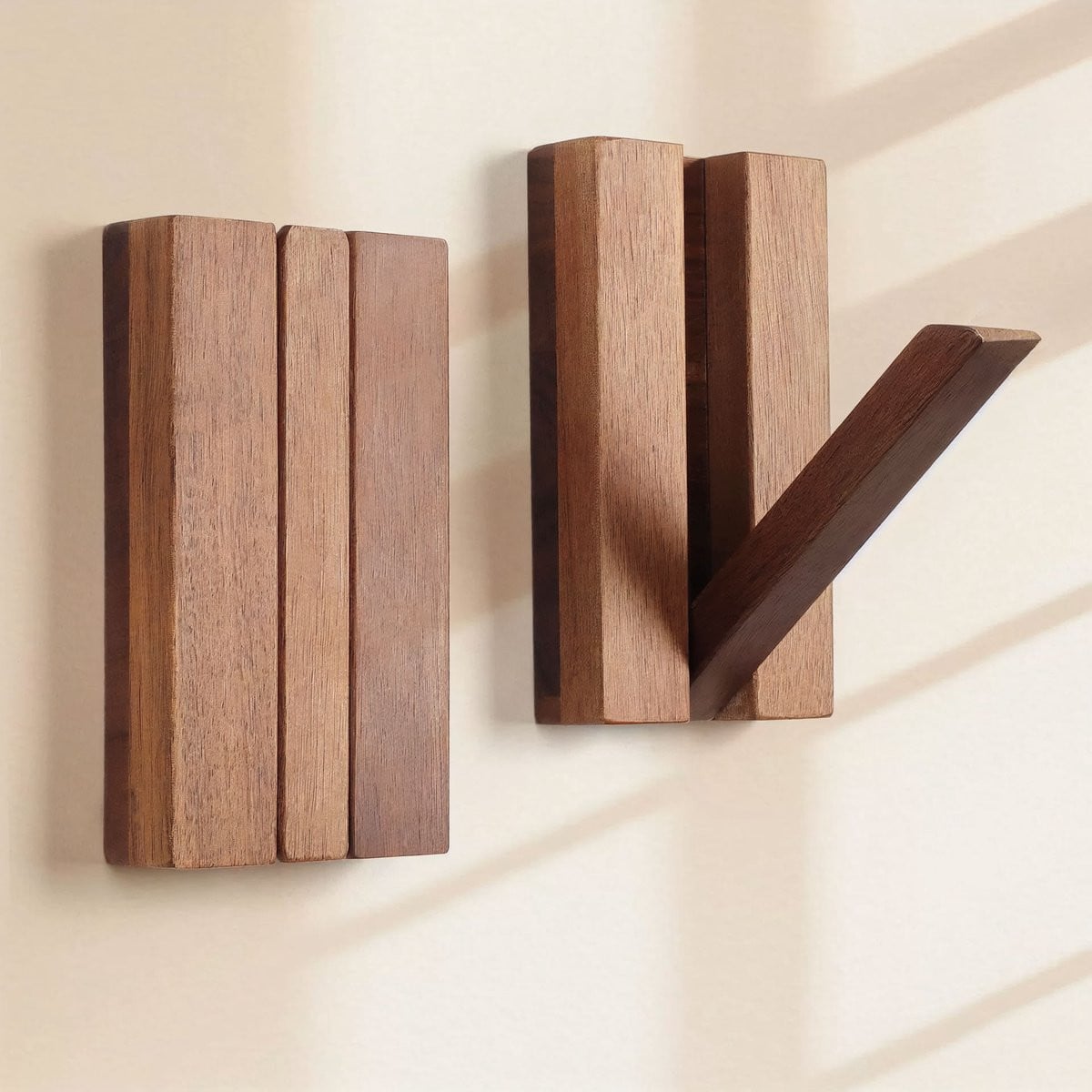 DWIH Nordic Design Bamboe Kapstok met Verborgen Haken - 2 stuks
