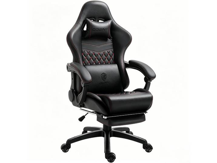 Gisaae Gaming-Stuhl Ergonomisch Verstellbarer 90°-170° Für Homeoffice/Gaming, Schwarz, Leder, 60x115x60 cm, Büromöbel, Bürostühle, Gaming-Sessel