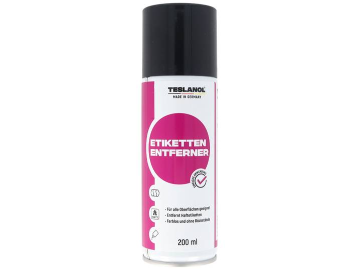 Teslanol - Label Remover - 200ml - Verwijdert zelfklevende labels