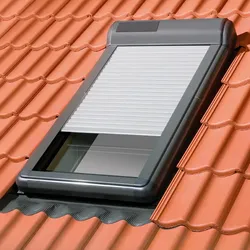 FAKRO Außenrollladen ARZ SOLAR Z-WAVE 102 55x118, dunkelgrau, 55x118, Solar Z-Wave