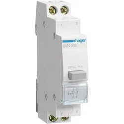 Hager SVN352. Internationale Schutzart (IP-Code): IP20. Breite: 17,5 mm, Höhe: 83 mm, Schalter + Taster, Grau