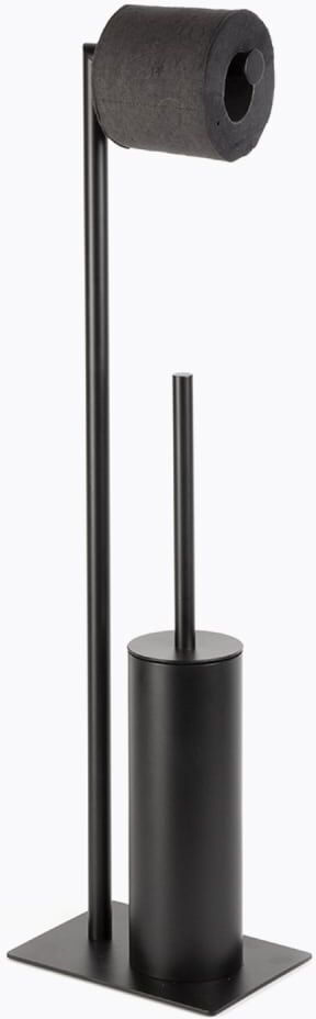 Bath Bazaar Support wc inox noir mat Noir 20x71x20cm