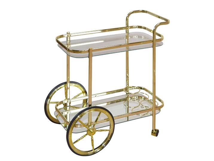 Servierwagen Buddina I 69 x 75 x 43cm Messing/Messing