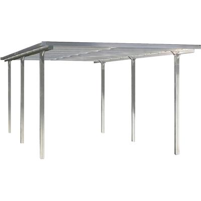 Einzelcarport BECKMANN "CPTA", grau (alu natur), B/H/T: 210cm x, Carports