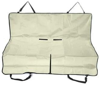 Uplift Essentials Heavy Duty Rear Seat Dog Travel Hammock & Protector beige