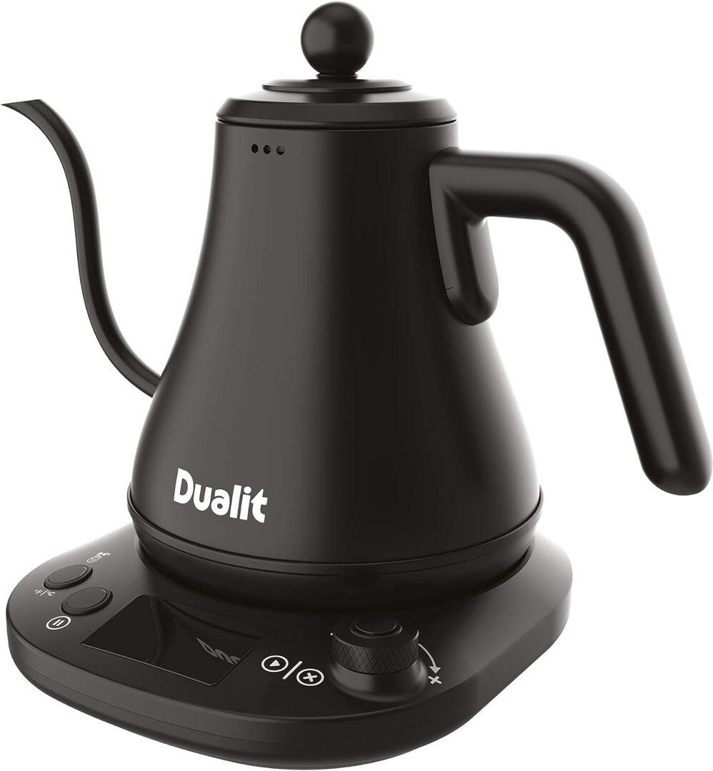 Dualit 0.8 L Whistling Gooseneck Kettle White;Black 0.8L