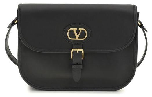 Valentino Garavani Schultertasche aus Kalbsleder in Schwarz