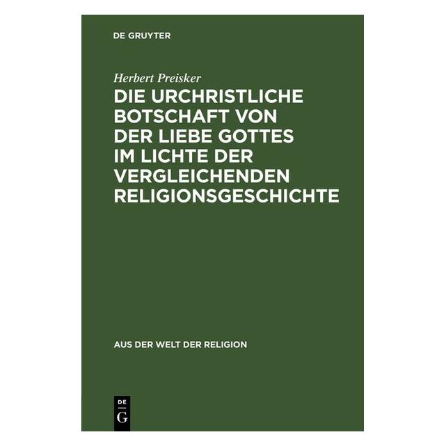 De Gruyter Preisker:Die urchristliche Botschaft vo (67767569)