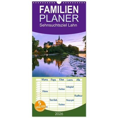 Familienplaner 2026 - Sehnsuchtsziel Lahn mit 5 Spalten (Wandkalender, 21 x 45 cm) CALVENDO