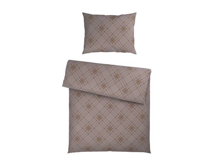 Ambia Home Bettwäscheset, Taupe, Textil, Abstraktes, 160x210 cm, pflegeleicht, atmungsaktiv, schadstoffgeprüft, Heimtextilien, Bettwäsche, Bettwäsche, Satin Bettwäsche