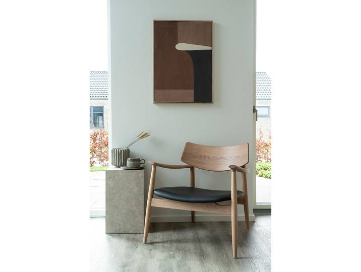Fauteuil Lounge Marron/Noir Cuir synthétique 69 x 72 x 69cm