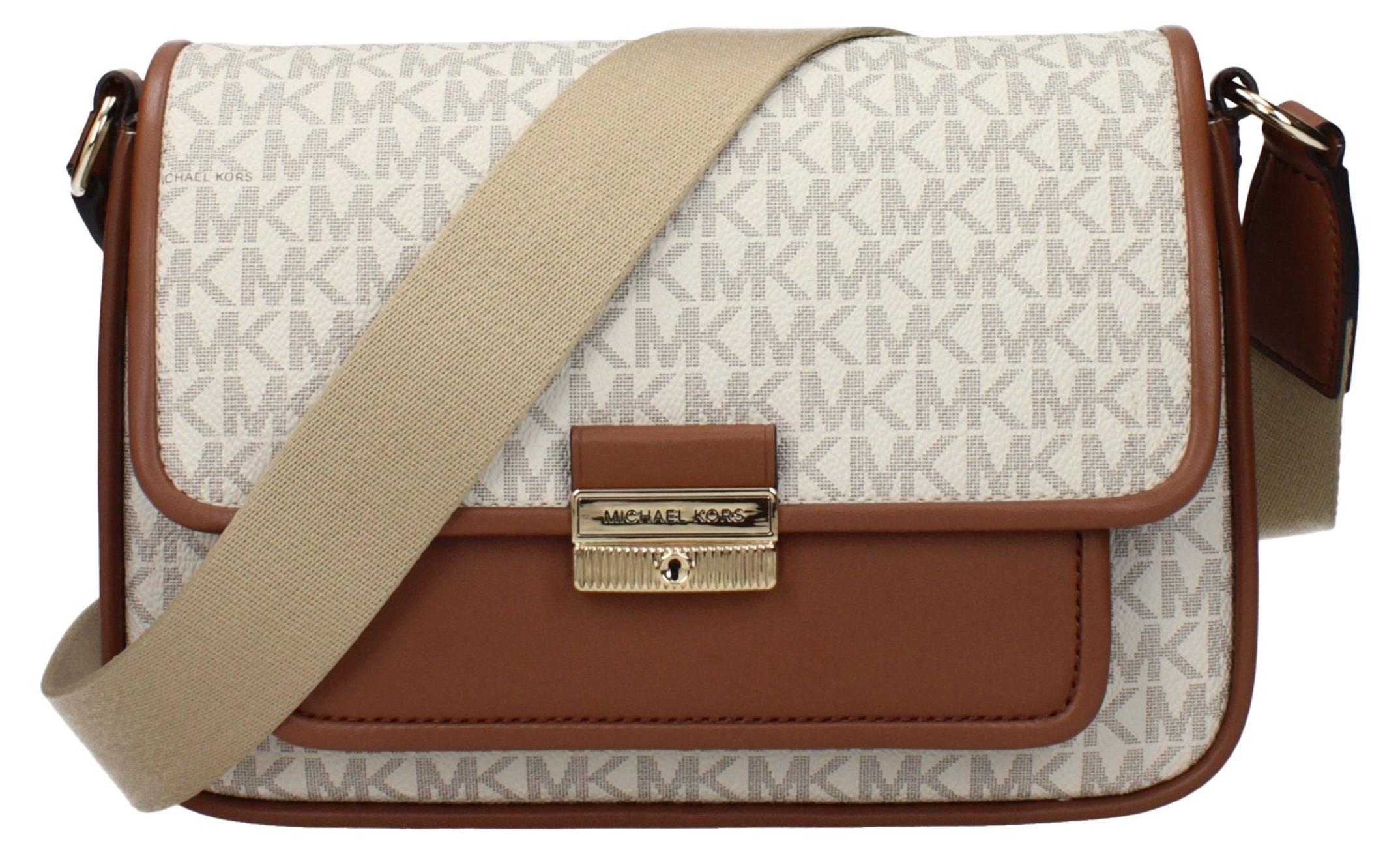 Michael Kors Bradshaw Medium Messenger Signature Vanilla gold