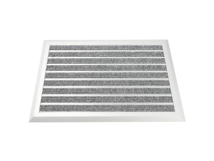 Fussmatte mit Aluminiumrahmen 60 x 40 cm silber/grau