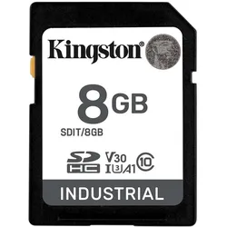 Kingston Industrial (8 GB, SDHC, SDXC, U3, UHS-I), Speicherkarte, Schwarz