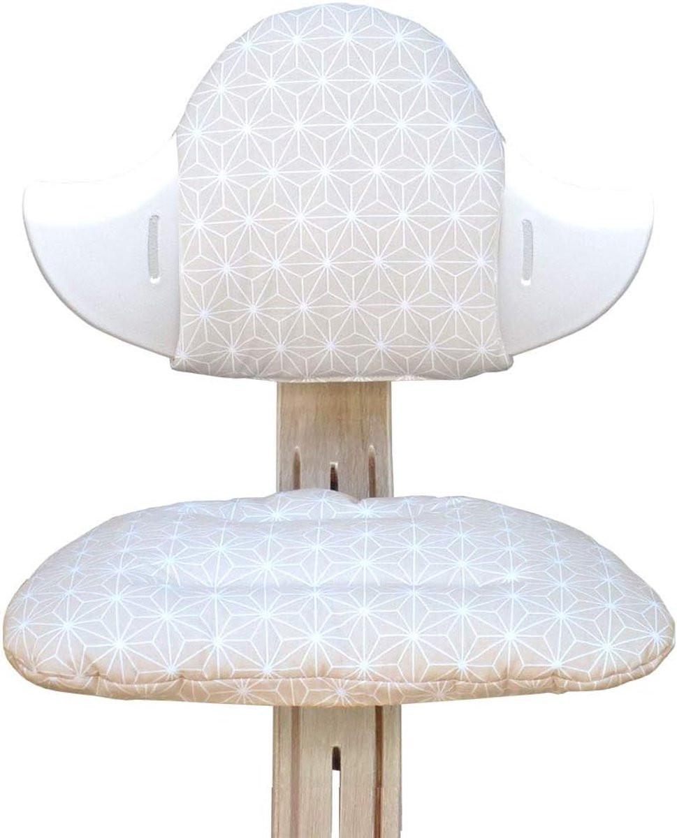 Stoelkussen Set Happy Star Beige voor Kinderstoelen - 35 x 35 cm