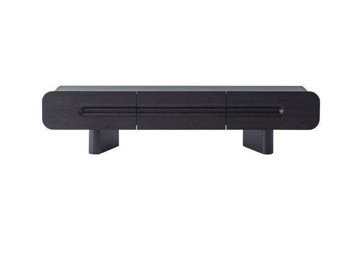 JVmoebel Lowboard Exklusives TV Lowboard Schwarz Design Modern Edles Sideboard, Made in Europa