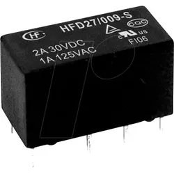 HFD27-005-S - Signal-Relais subminiatur, 5 V DC, 2 A, 2 Wechsler
