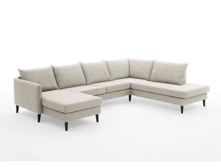 Atlantic Home Collection Wohnlandchaft mit Ecke rechts und Longchair Links