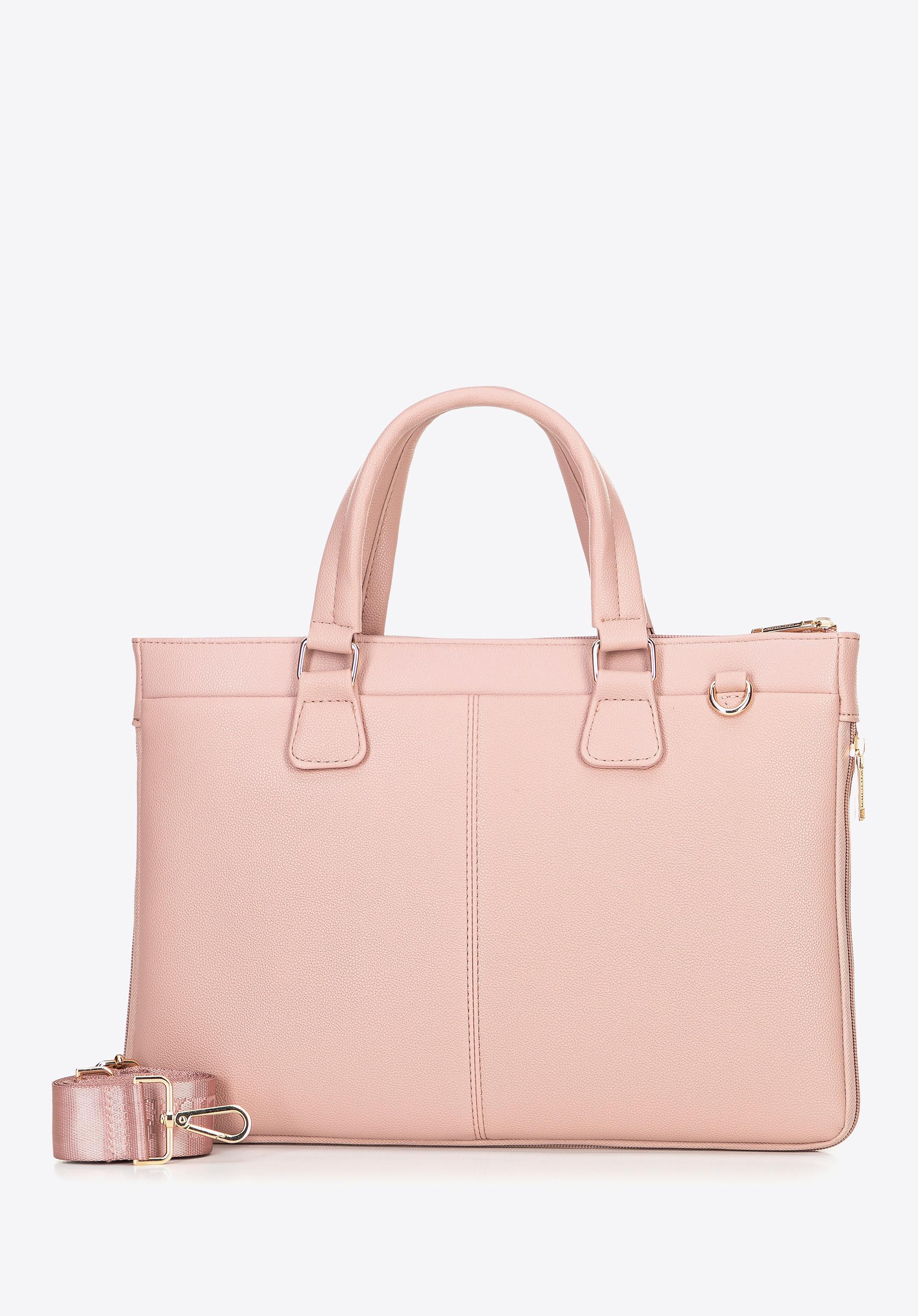 Wittchen Dames 14, 5" Laptoptas in Imitatieleer Roze