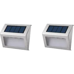 Lumisky 2 WALLY B8 H10CM Wand-Solarleuchten Stahl Grau