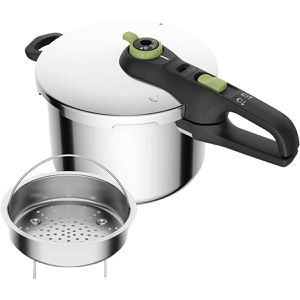 Tefal Schnellkochtopf Secure Trendy P25807, 6 Liter, induktionsgeeignet, mit Korb, (ØxH) 22,3 x 25 cm