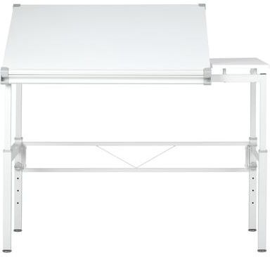 Studio Designs Graphix II White Drafting Drawing Work Station Table with Adjustable Top