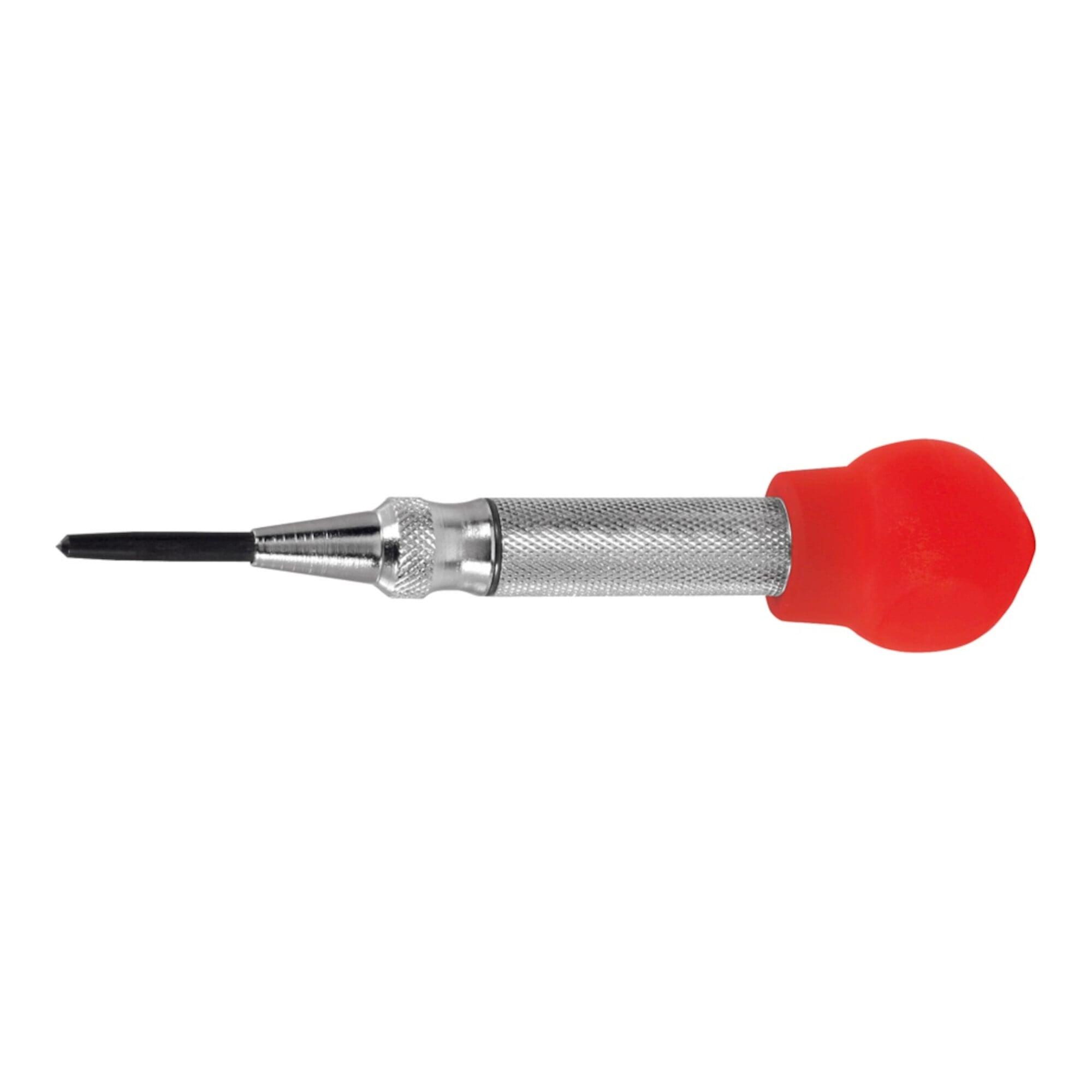 HOLEX Selbstschlagender Körner mit Spitze L110mm aus Stahl gehärtet mit Federmechanismus und Kunststoffgriff für Anreißen/Markieren, 749400 110)