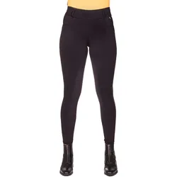 QHP Damen Reithose Reitlegging Fardau black Full Grip FS/23, Größe: 40