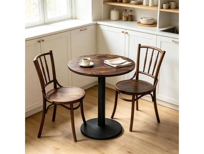 PIPIPOXER Table à manger ronde pour table repas style Meubles vintage Salle à Manger pour cuisine petit appartement 70x70x75