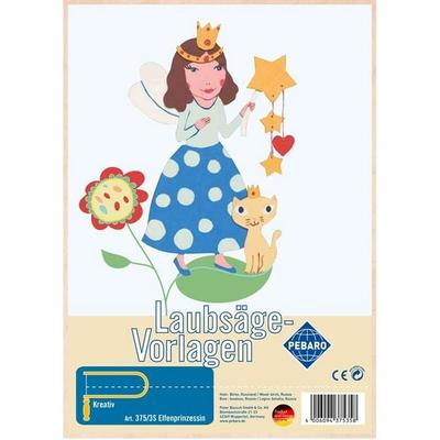 PEBARO 375/3S - Laubsägevorlage Elfenprinzessin, 1 Platte, Größe DIN A4