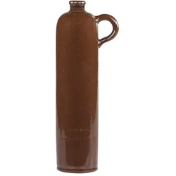 Chic Antique Altfranzösische Flasche mokka mit Henkel, H31/Ø7,5 cm, antik mokka