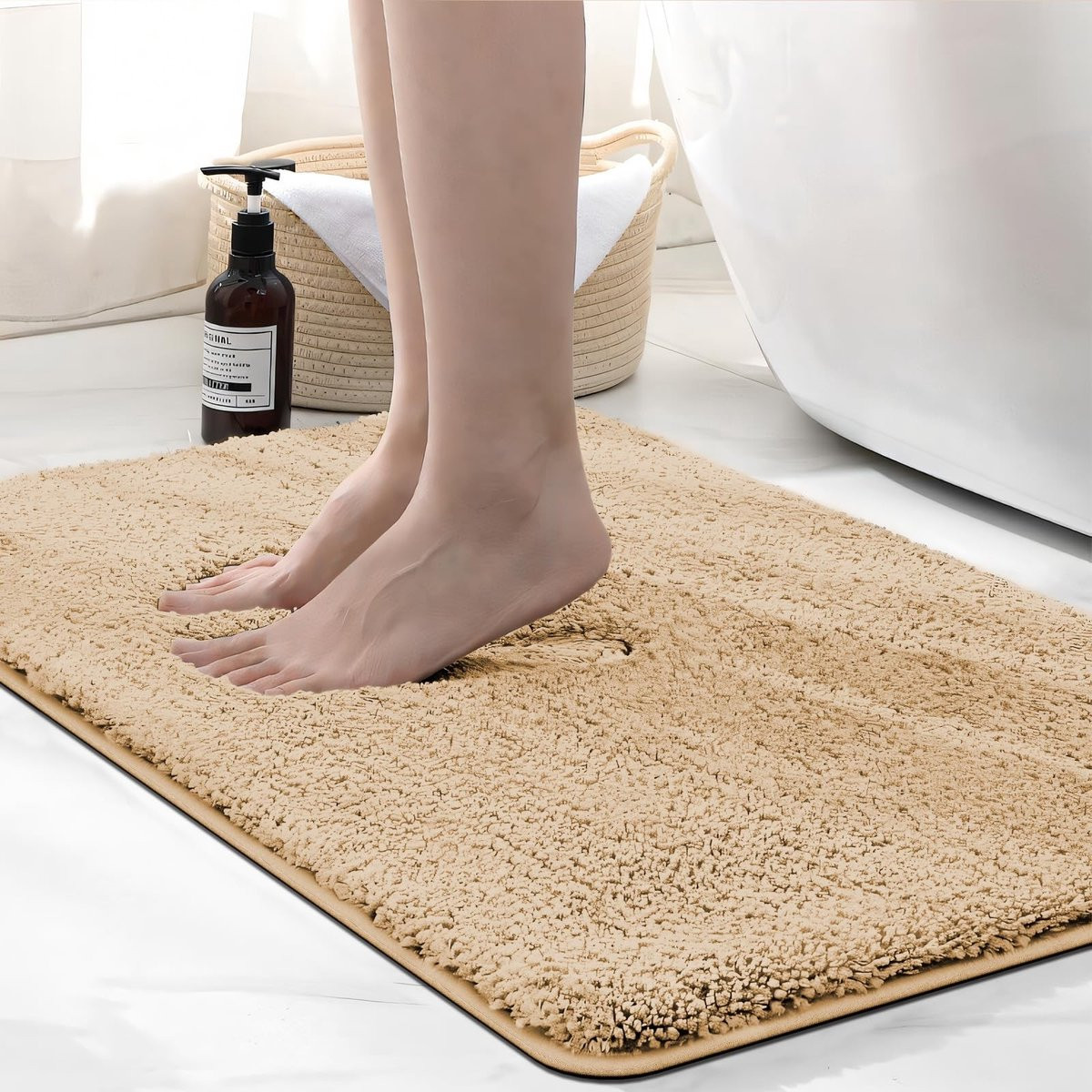Solidchoice Superdikke Microfiber Badmat - Camel