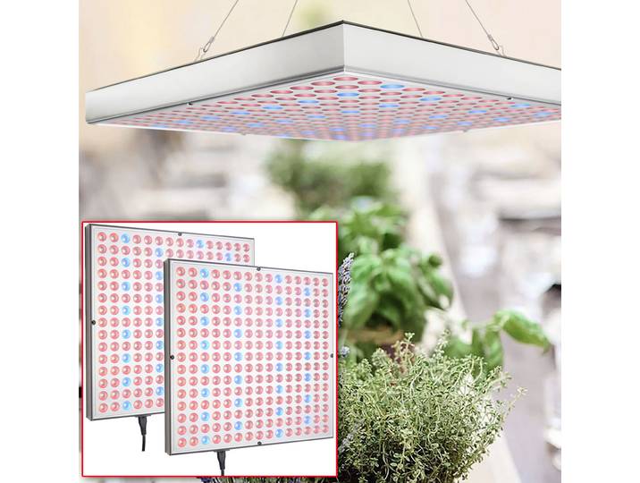 2er-Set Profi Pflanzen-Wachsumslampe, 225 LEDs, 250 Lm, 14 Watt
