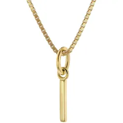trendor 15255-I Damen-Kette mit Buchstabe I Anhänger Gold auf Silber 925, 45 cm