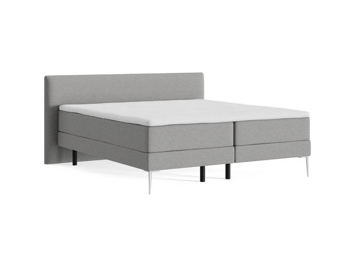 Boxspringbett Bela hellgrau Stoff 180 x 200 cm - Möbel Konfigurator: Traummöbel individuell zusammenstellen - Boxspringbett