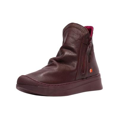 Sneaker SOFTINOS "softinos Sneaker Leder", Damen, Gr. 40, Textil, wine, Leder, Schuhe Sneaker