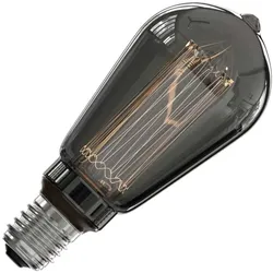 Calex | LED-Glühfaden | Große Glühbirne E27 | Edison-Lampe | 64mm | 3,5W | Titanium
