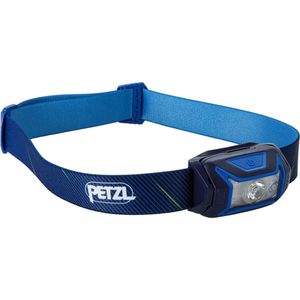 Petzl Stirnlampe Tikka LED, mit Batterie, 350 Lumen, mit Rotlicht, wasserfest, blau