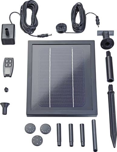 Pontec 43324 PondoSolar 250 Control Solar-Pumpenset mit Beleuchtung, mit Akkuspeicher