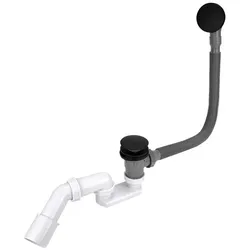 Tycner, Siphon, Bath Siphon Click-Clac Top Black Matt (Ablaufgarnitur, 1 1/2“)