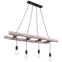 Globo 15348-4 Irmgard Hängeleuchte Holz Naturfarben, 4X E27